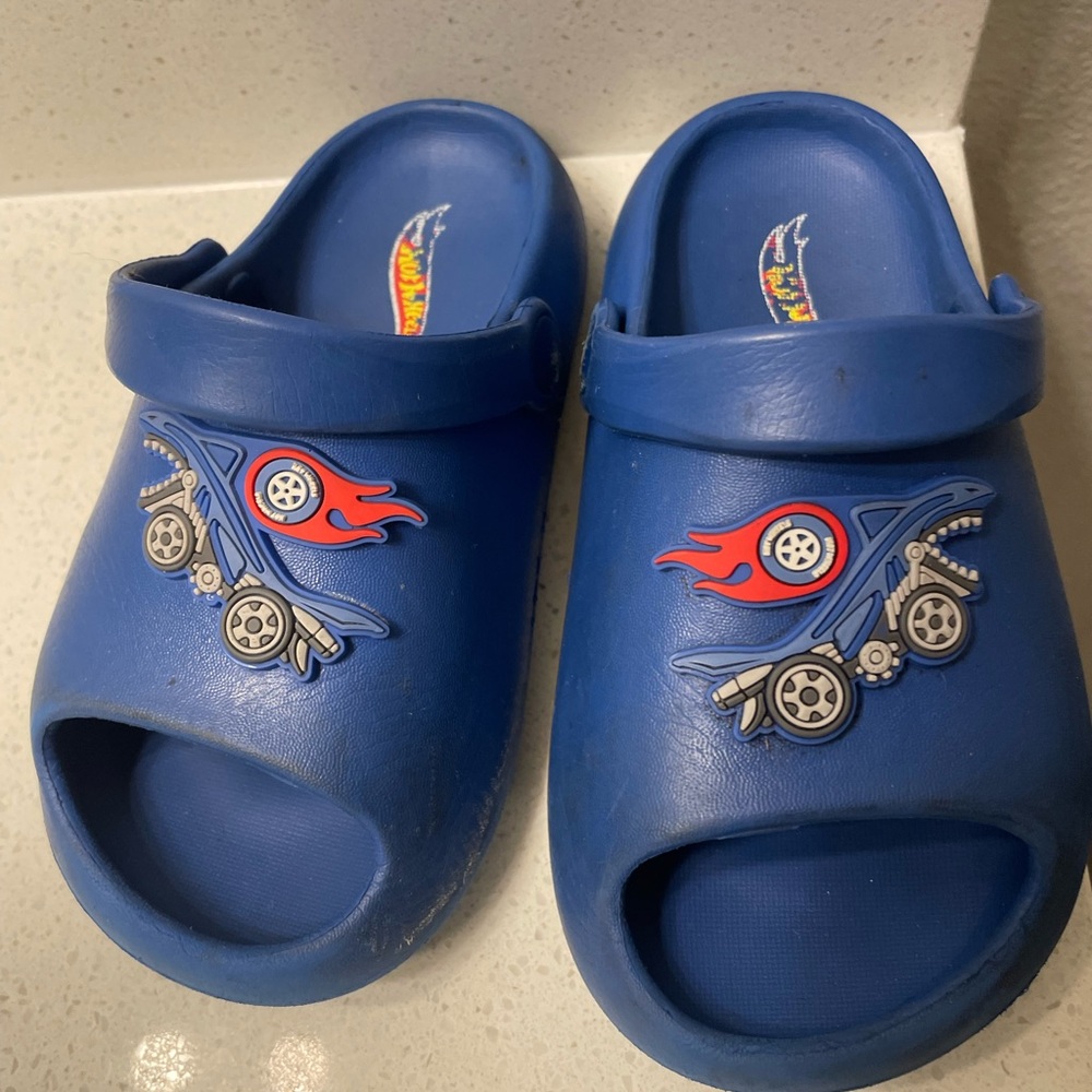 Kids Blue Hot Wheels Sandals